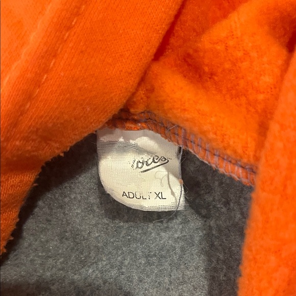 Men's Gray and Orange Hoodie - Picture 2 of 5